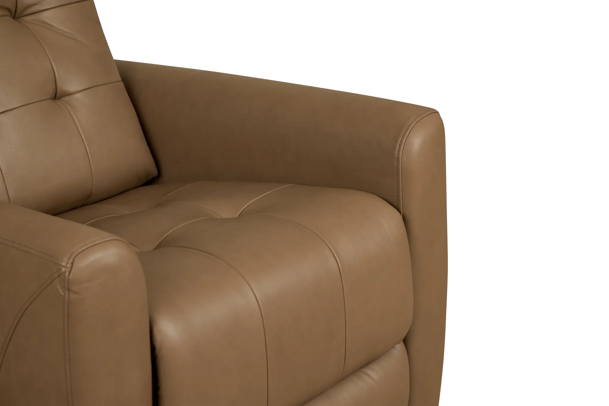 Izzy Brown Lthr/vinyl Power Swivel Glider Recliner