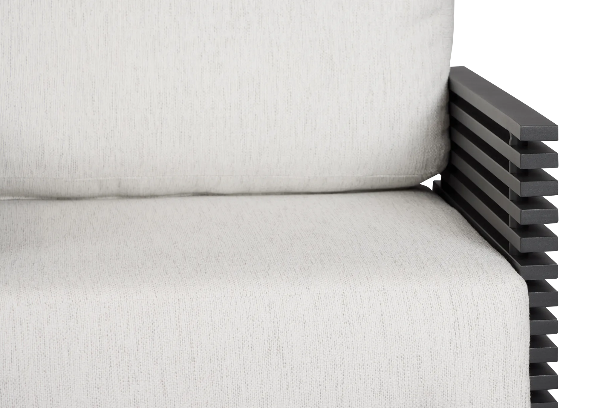 Monterey Black Aluminum Swivel Chair With Light Gray Cushions