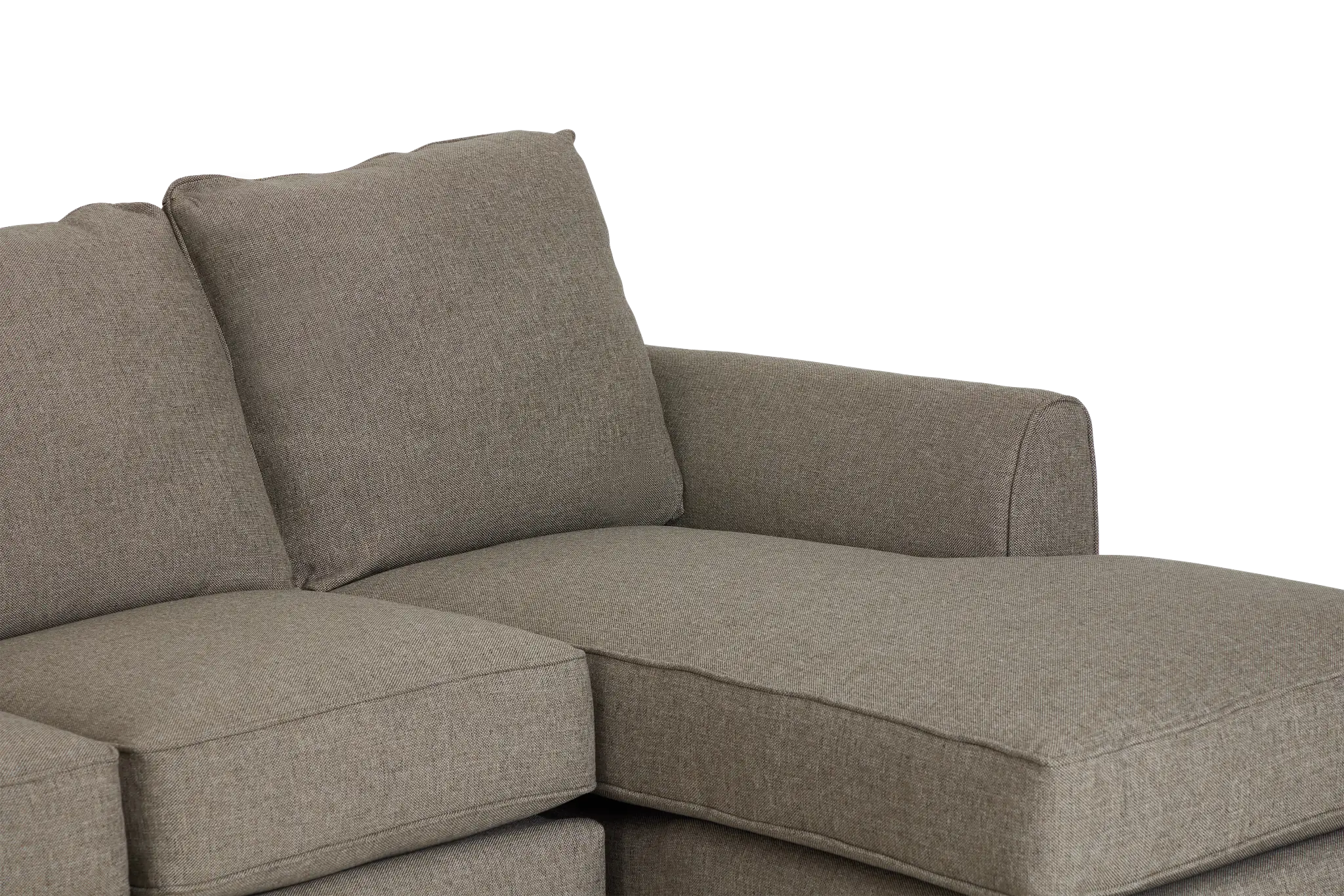 Asheville Brown Fabric Large Left Bumper Sectional Asheville Brown Fabric Large Left Bumper Sectional