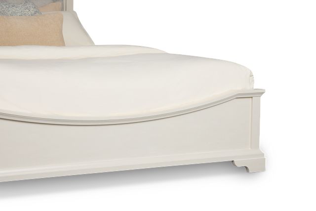 Charlotte White Uph Panel Bed