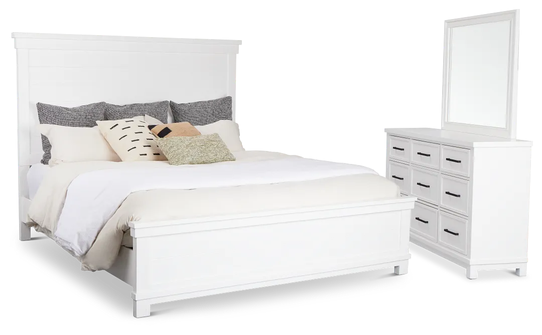 Anton White Panel Bedroom