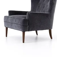 Four Hands Clare Dark Gray Velvet Accent Chair
