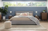 Monica Light Gray Uph Platform Storage Bed