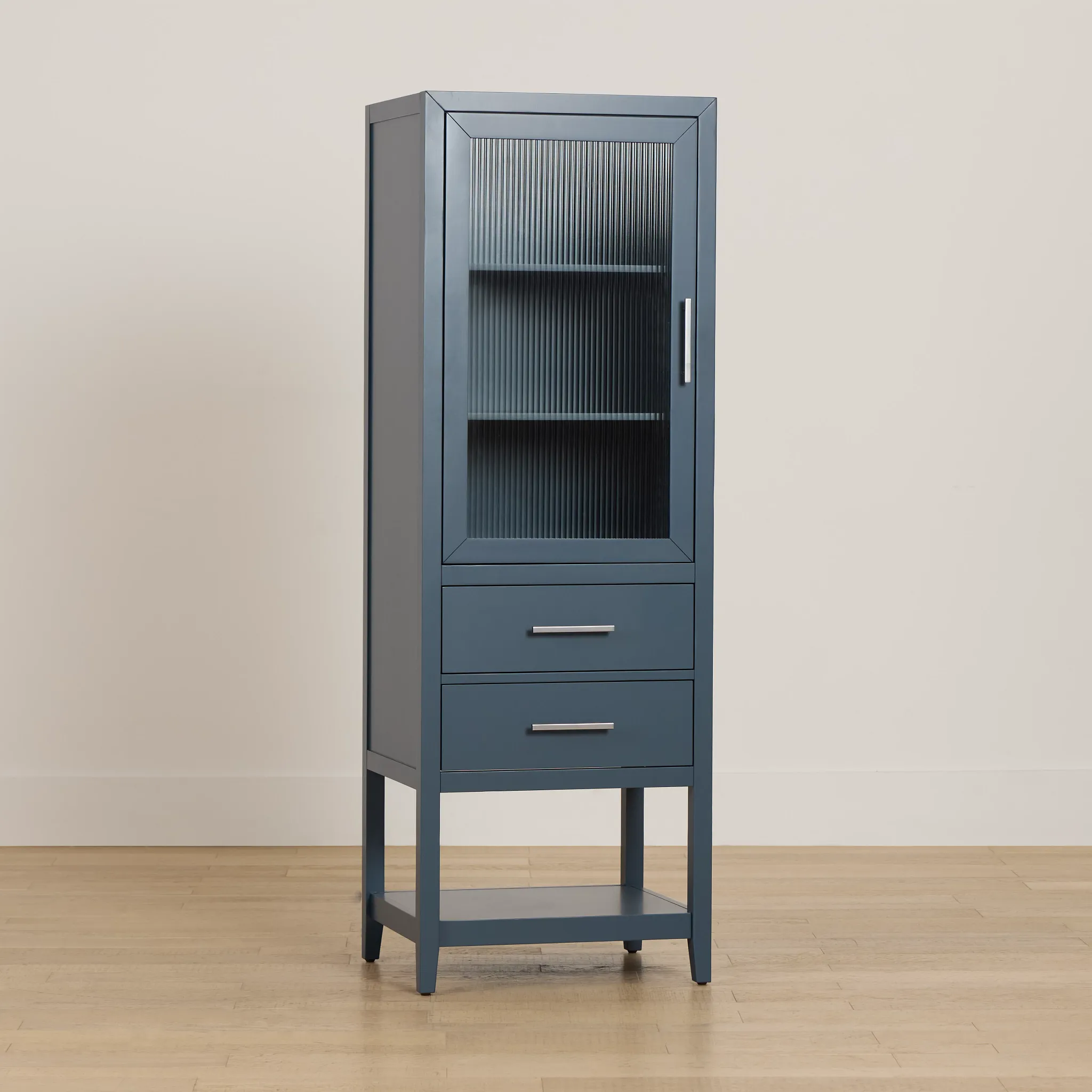 Alden Blue Linen Cabinet