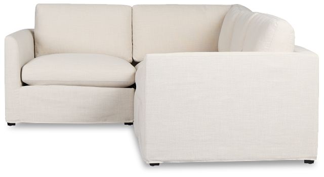 Willow Light Beige Fabric Small Two-arm Sectional