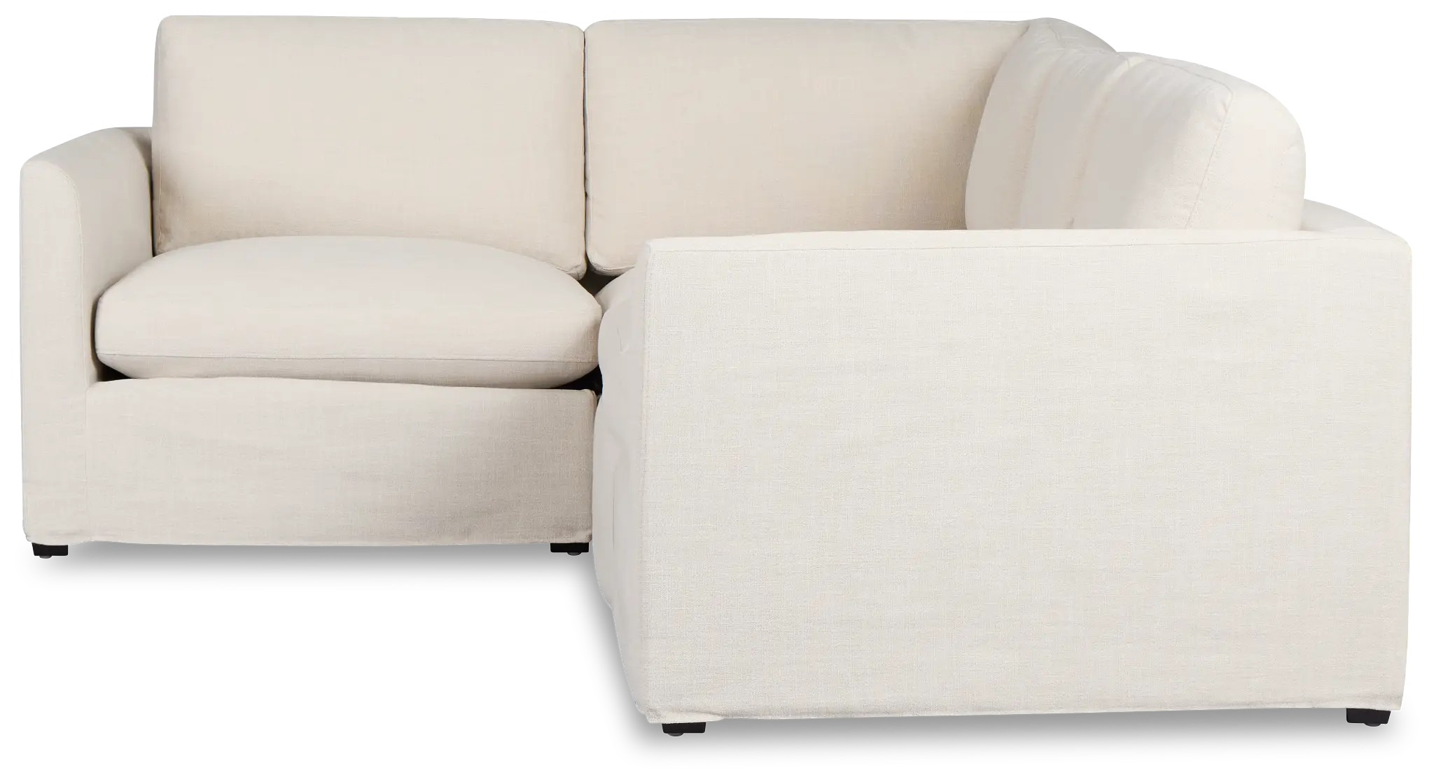 Willow Light Beige Fabric Small Two-arm Sectional Willow Light Beige Fabric Small Two-arm Sectional