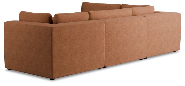 Destin Sutton Orange Fabric 5pc Bumper Sectional