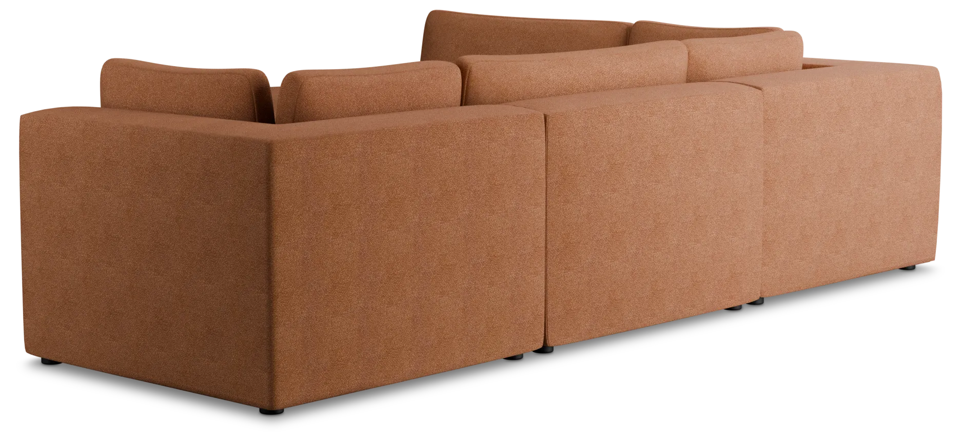 Destin Sutton Orange Fabric 5pc Bumper Sectional