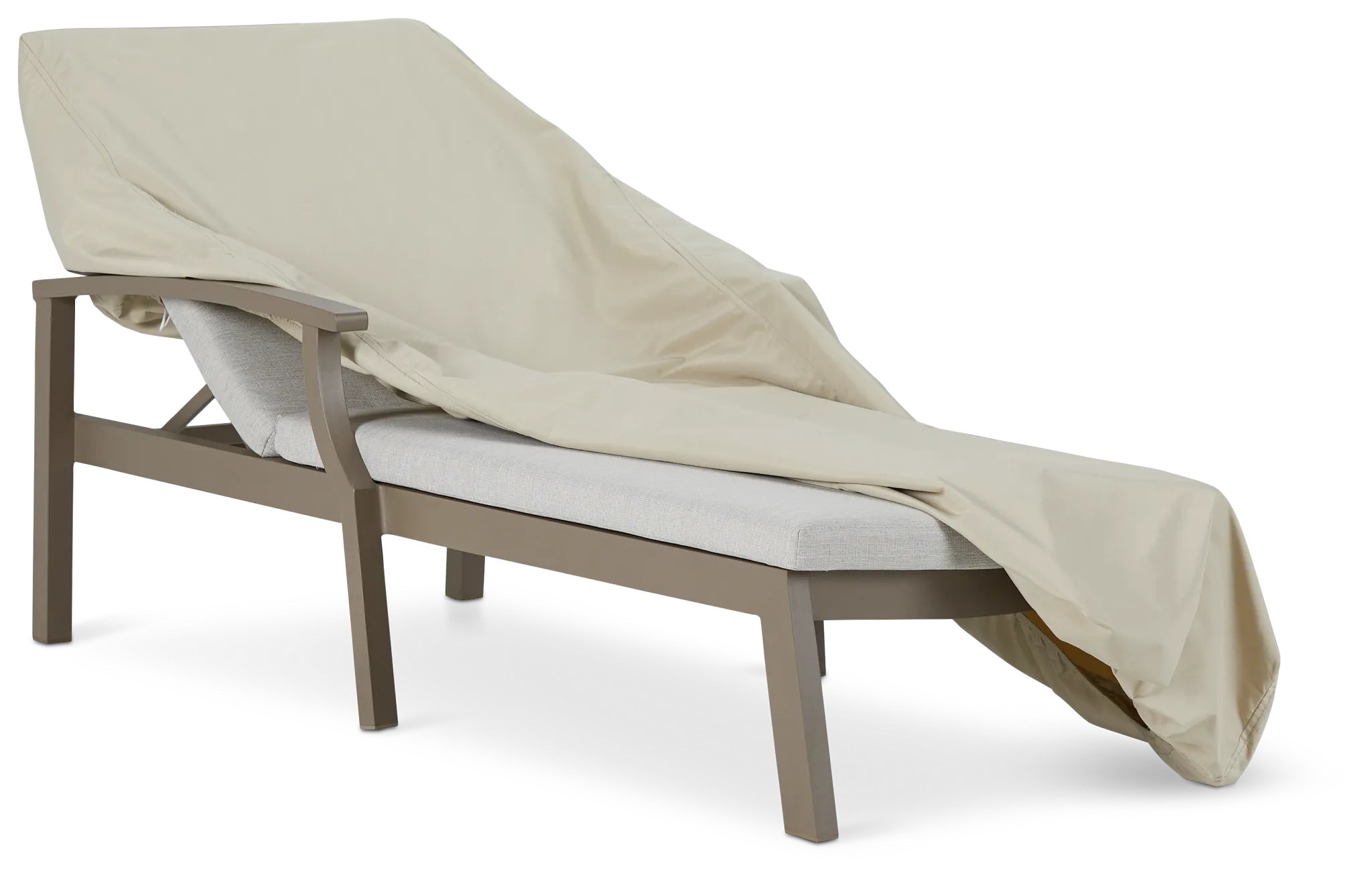 Khaki Small Outdoor Chaise Cover