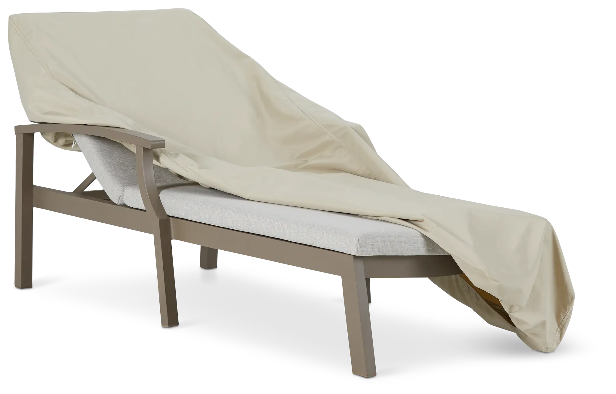Khaki Small Outdoor Chaise Cover Khaki Small Outdoor Chaise Cover