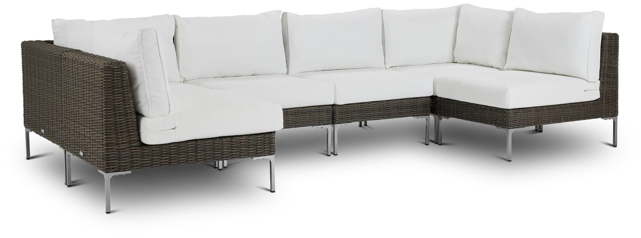 Tulum White Woven 6-piece Modular Sectional Tulum White Woven 6-piece Modular Sectional