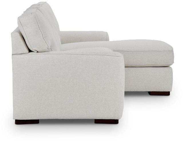 Austin White Fabric Right Chaise Sectional