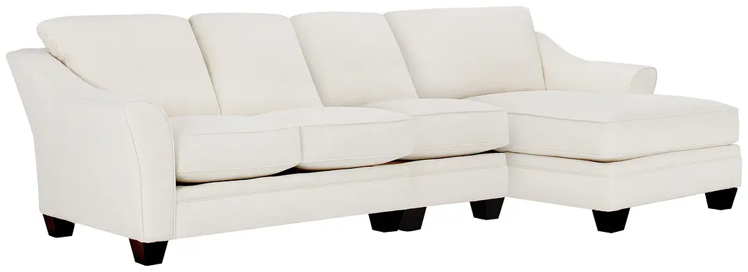 Avery White Fabric Small Right Chaise Sectional Avery White Fabric Small Right Chaise Sectional