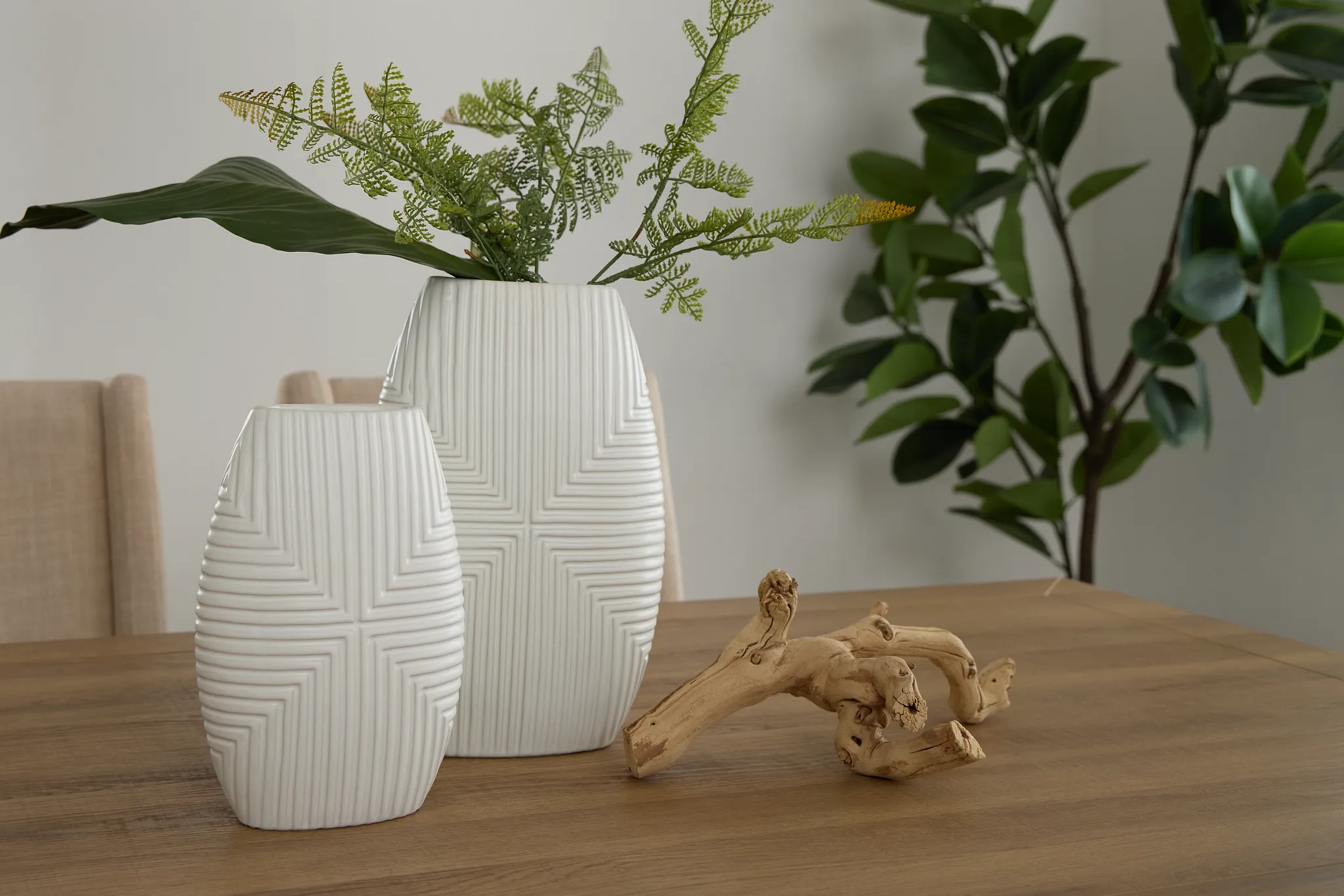 Banyan White Medium Vase