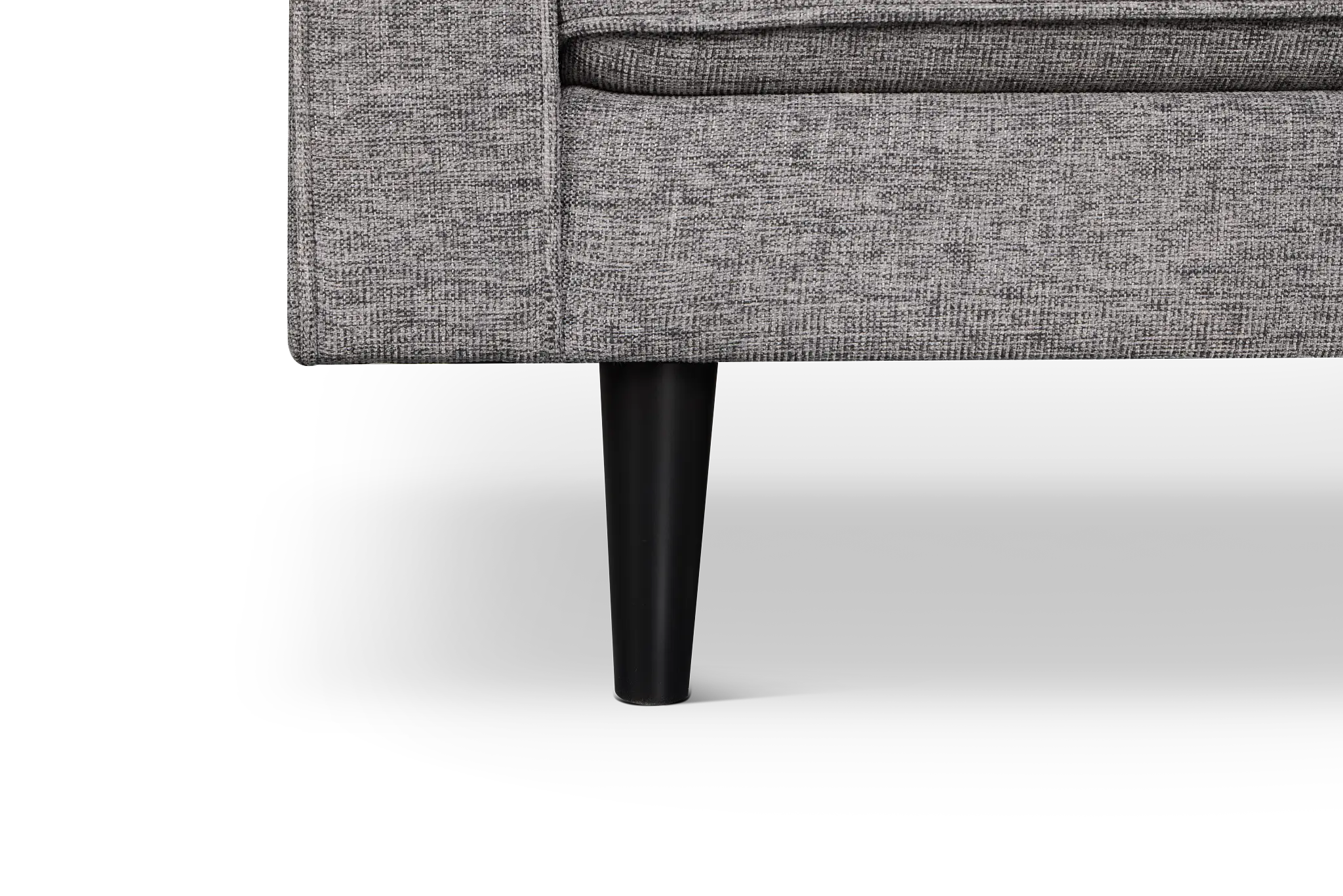 Milo Gray Fabric Small Right Bumper Sectional Milo Gray Fabric Small Right Bumper Sectional