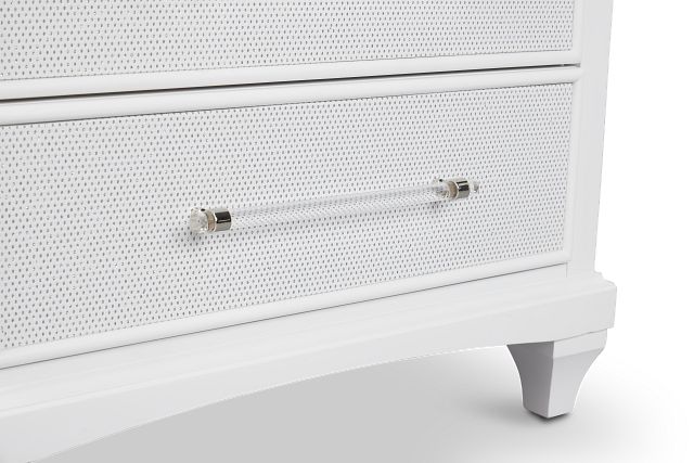 Milan White 2-drawer Nightstand