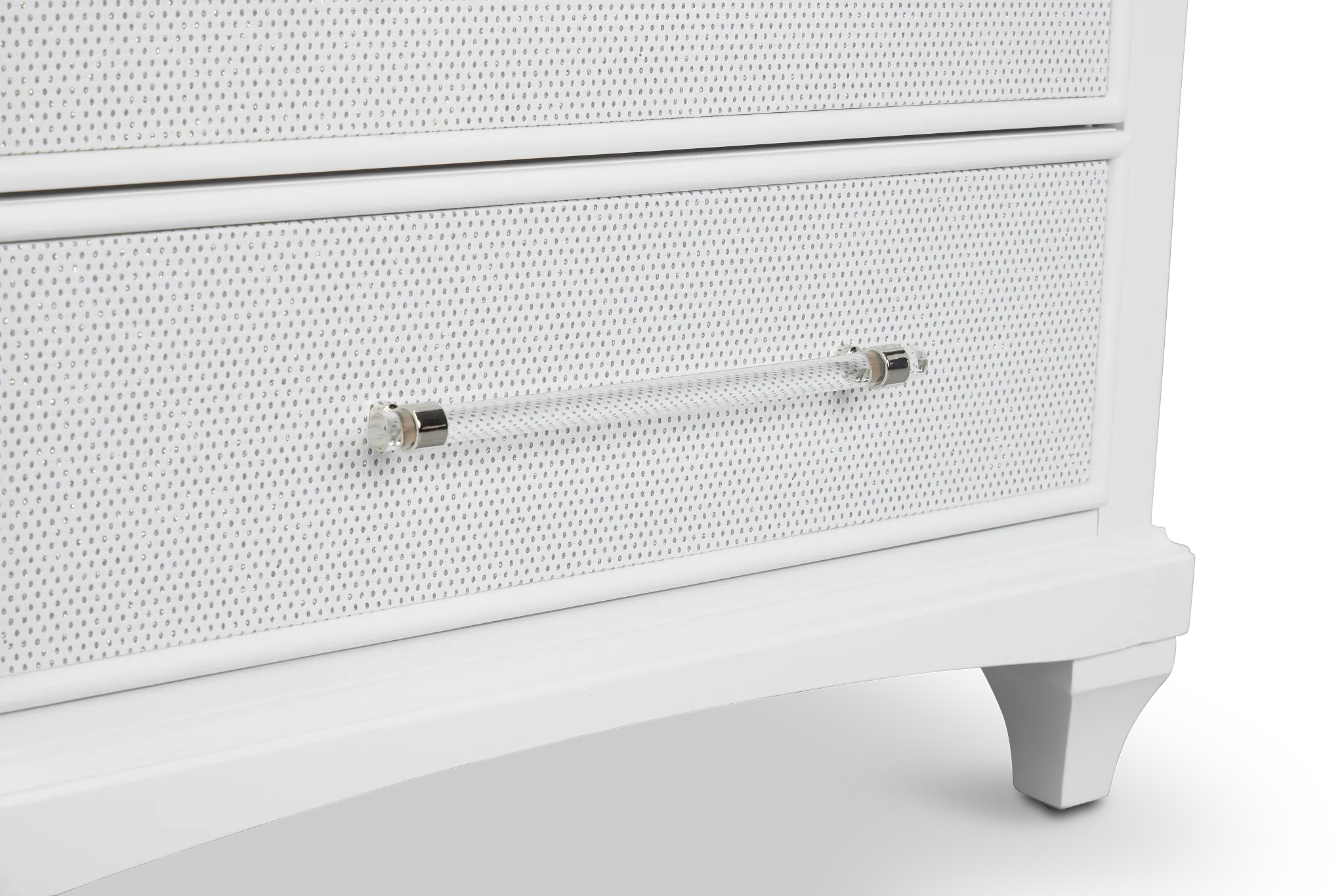 Milan White 2-drawer Nightstand