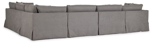 Raegan Gray Fabric Large Left Chaise Sectional (5)
