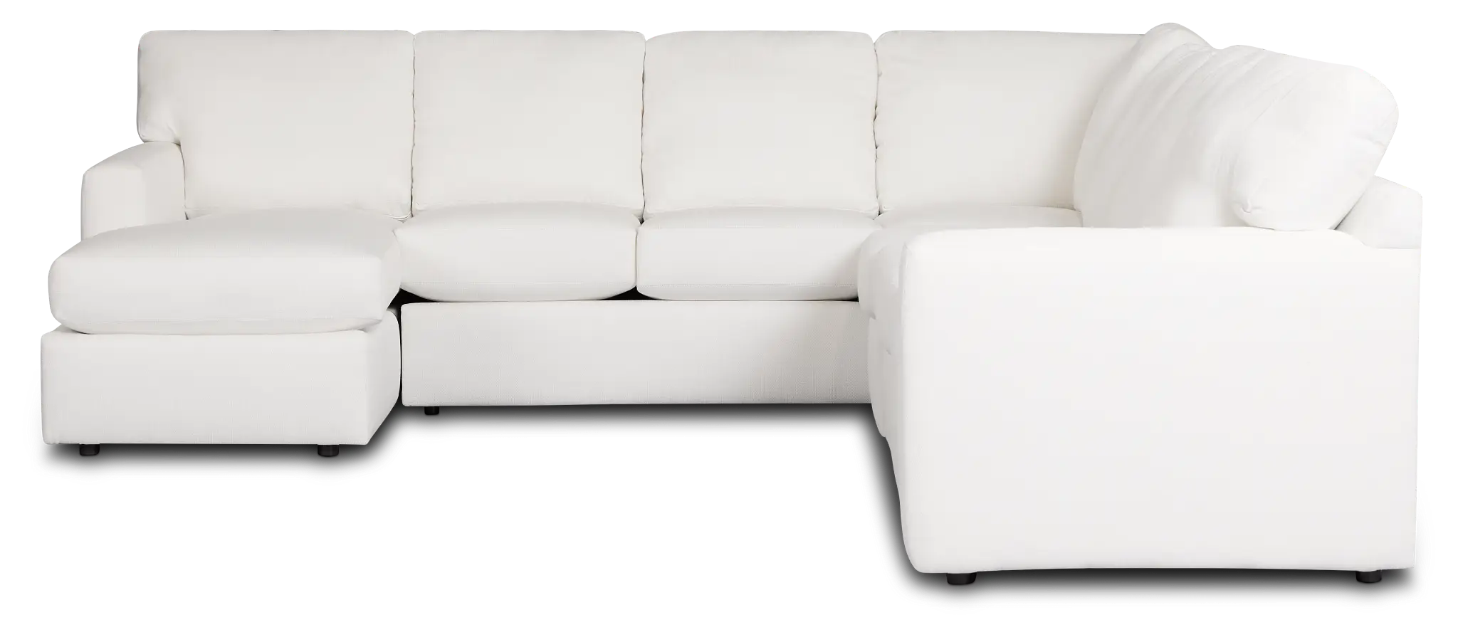 Rhodes White Fabric Large Left Chaise Sectional Rhodes White Fabric Large Left Chaise Sectional