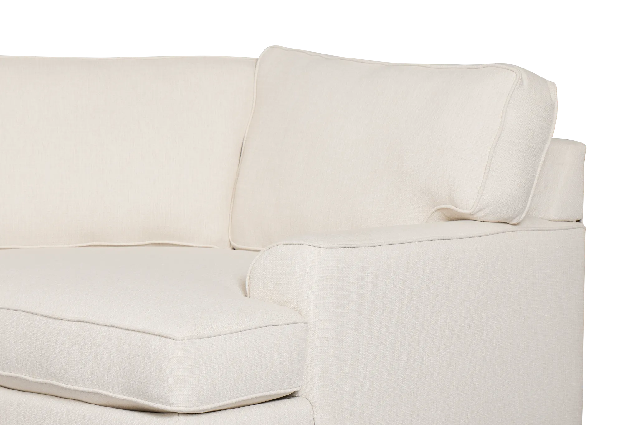 Sinclair Light Beige Fabric Dual Cuddler Sectional