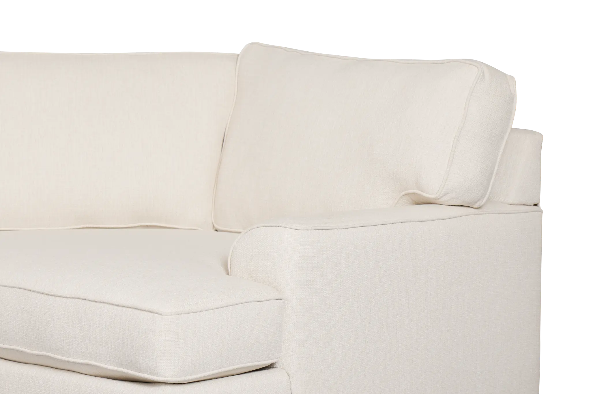 Sinclair Light Beige Fabric Dual Cuddler Sectional Sinclair Light Beige Fabric Dual Cuddler Sectional