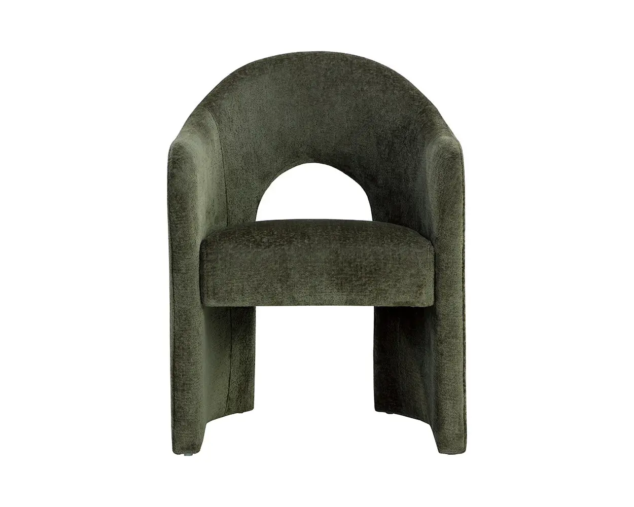Callan Dark Green Curved Upholstered Arm Chair Callan Dark Green Curved Upholstered Arm Chair