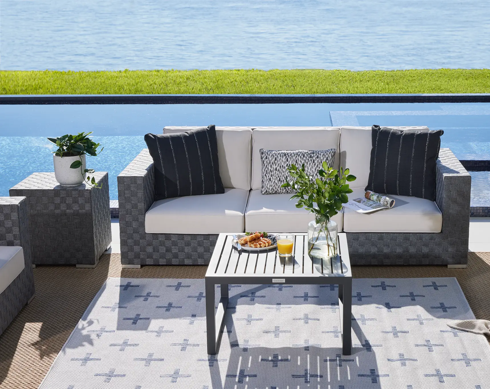 Barbados White Woven Sofa Barbados White Woven Sofa