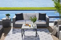 Barbados White Woven Sofa