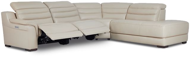 Sentinel Taupe Lthr/vinyl Small Dual Power Right Bumper Sectional (3)