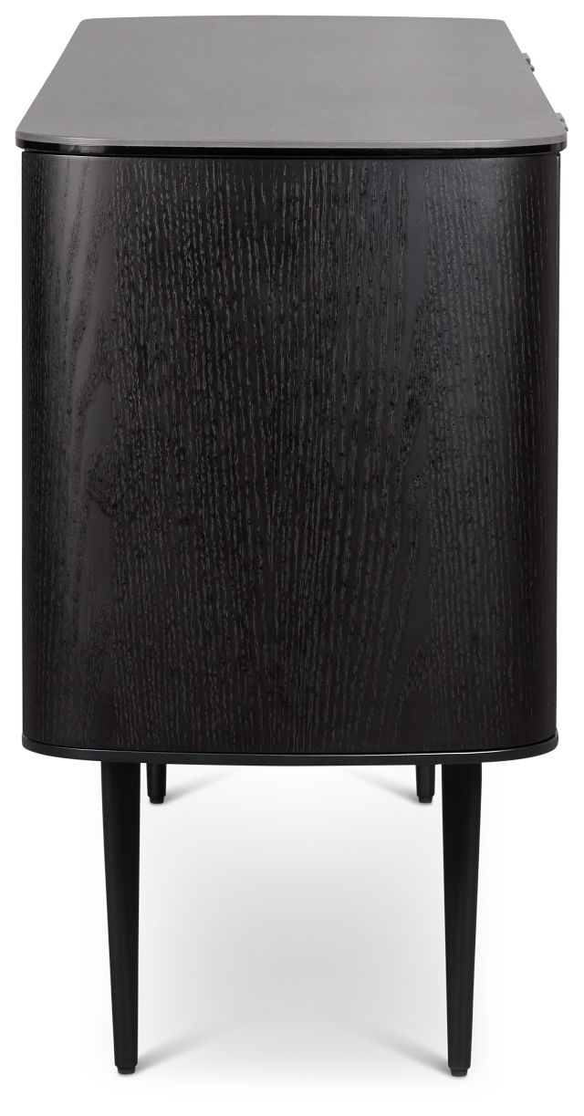 Kayden Black Four-door Cabinet