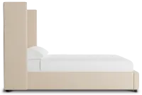 Captiva Peyton Beige 60" Upholstered Shelter Bed