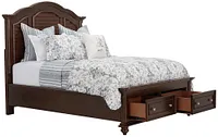 Savannah Dark Tone Mansion Storage Bed