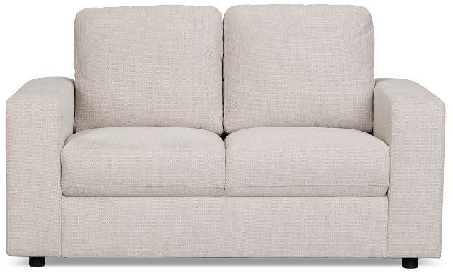 Carmen Light Beige Fabric Loveseat