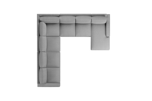 Edgewater Delray Light Gray Large Right Chaise Sectional