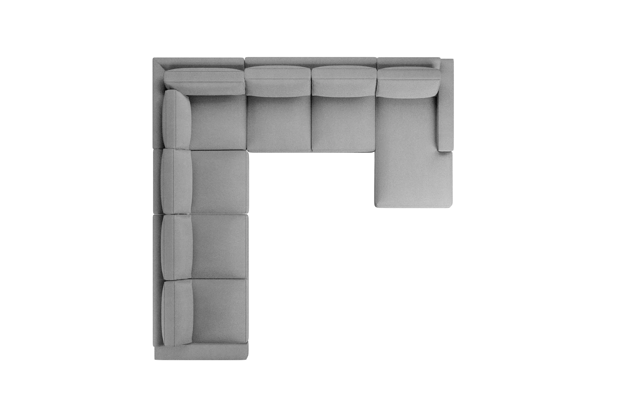 Edgewater Delray Light Gray Large Right Chaise Sectional