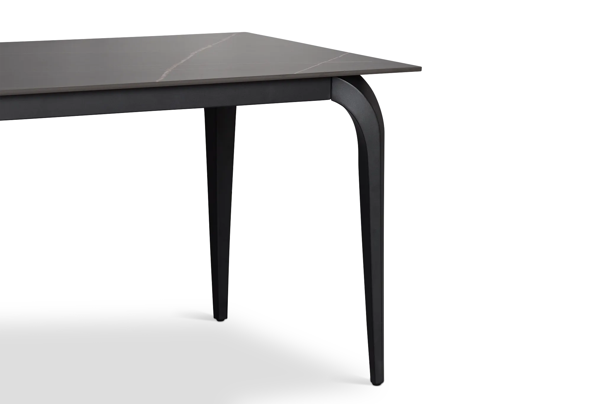 Sierra Black Stone Rectangular Table