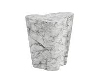 Aviva Light Gray Marble End Table