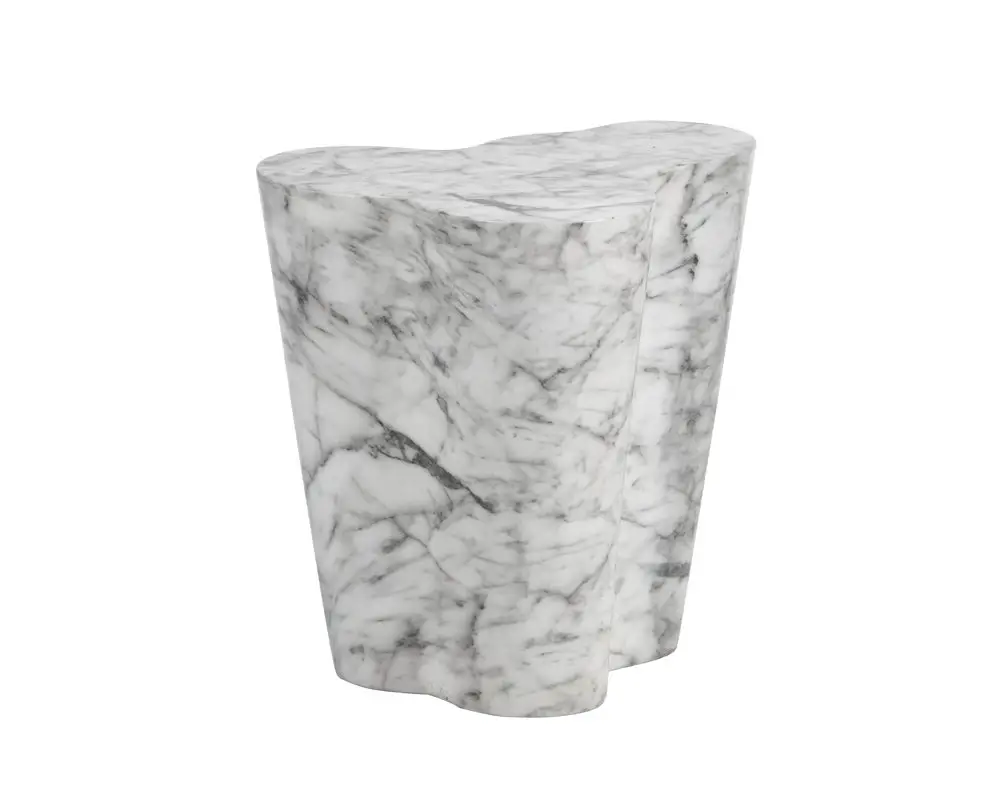 Aviva Light Gray Marble End Table Aviva Light Gray Marble End Table