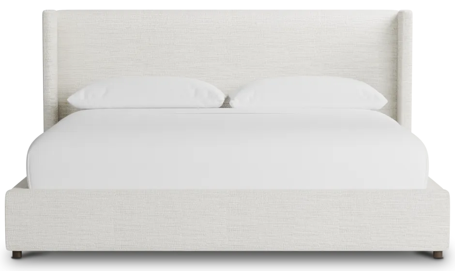 Captiva Maguire Ivory 48" Upholstered Shelter Bed