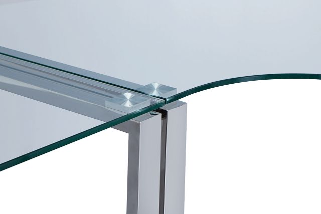 Olympia Glass Large Corner Desk