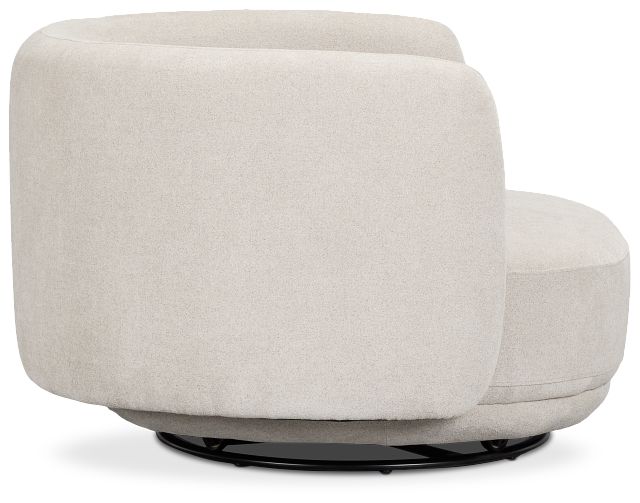 Presley Light Gray Fabric Swivel Chair