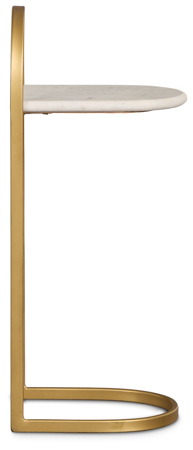 Itsaso Gold Metal Accent Table