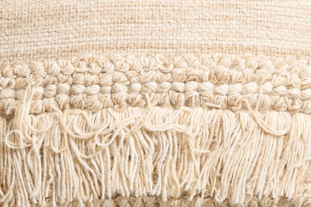 Beanton White Accent Pillow