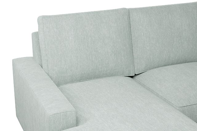 Edgewater Elevation Light Green Large Left Chaise Sectional