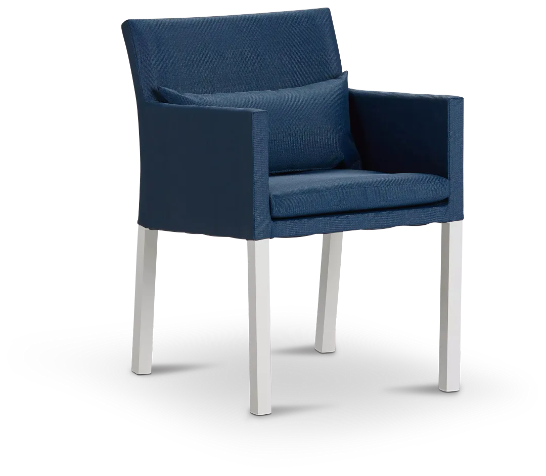 Lisbon Navy Cushioned Chair