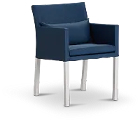 Lisbon Navy Cushioned Chair
