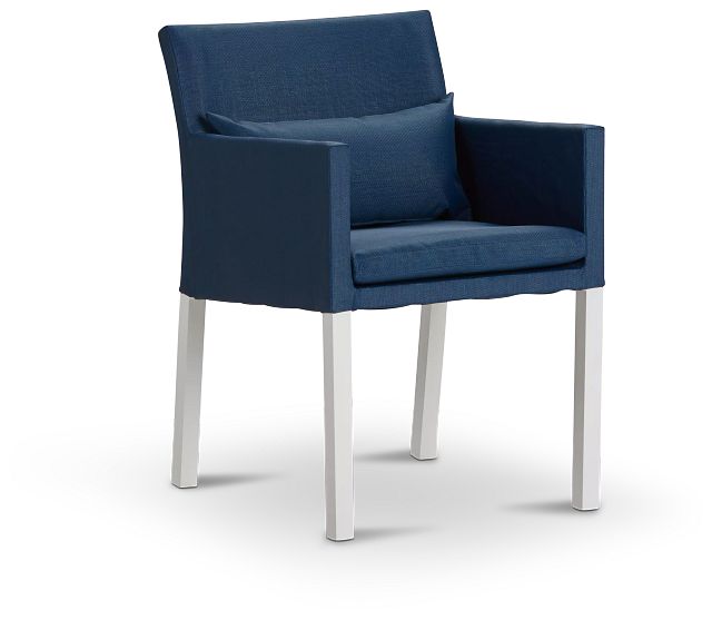 Lisbon Navy Cushioned Chair