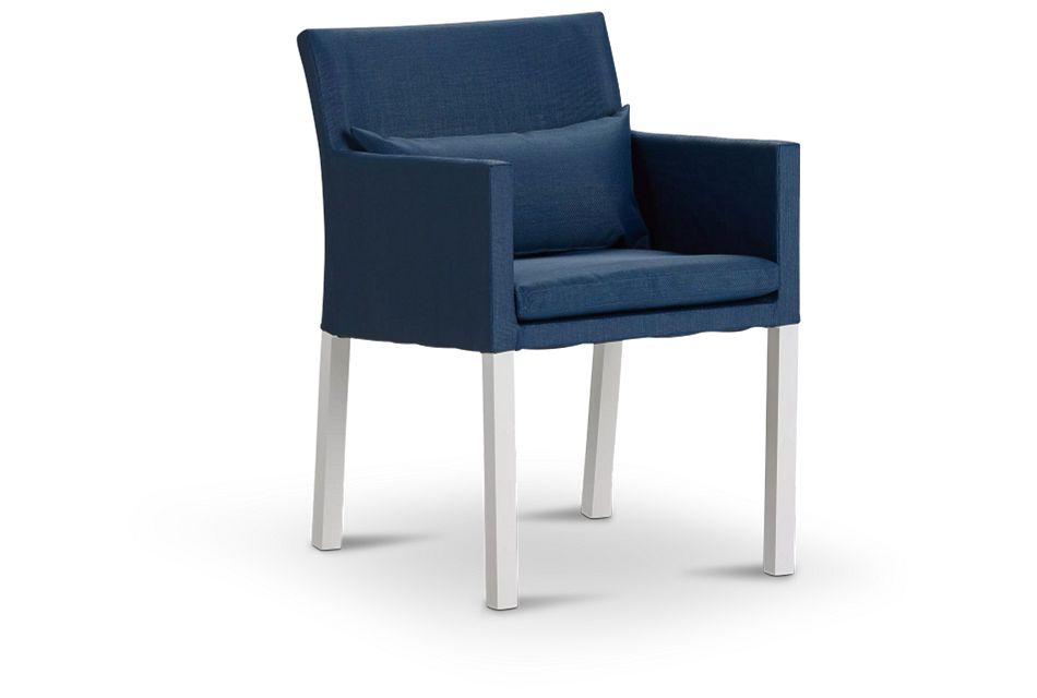 Lisbon Navy Cushioned Chair Outdoor Dining Chairs City Furniture