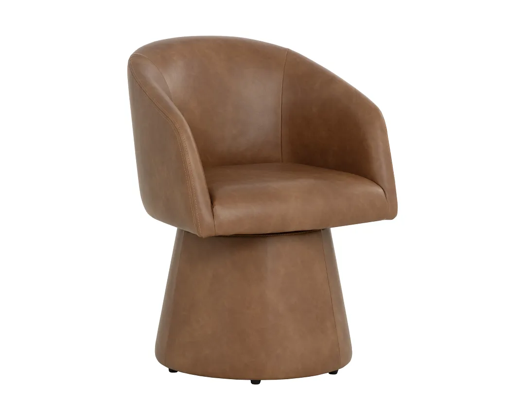 Wells Brown Lthr/vinyl Upholstered Arm Chair