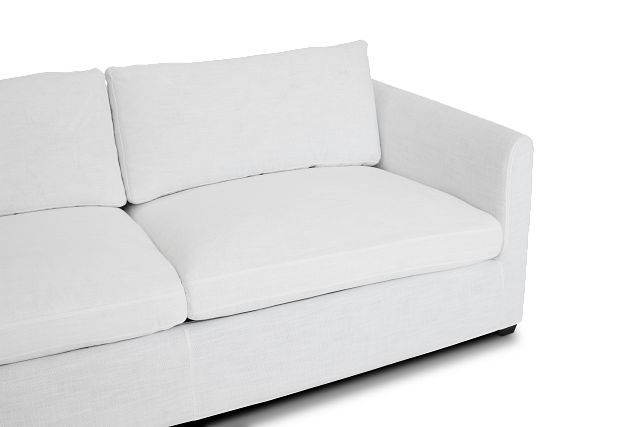 Willow 89" White Fabric Sofa